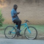 Waiting for his sister to finish work ... at 6:30pm .. on Sunday